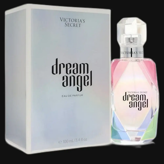Victoria's Secret women's eau de parfum bottle with matching box, frosted pink glass
