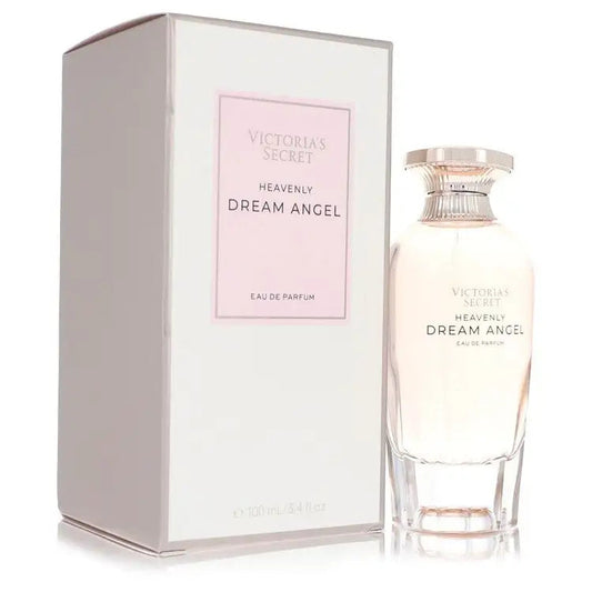 Victoria's Secret Heavenly Dream Angel eau de parfum bottle and box, front view, 100 mL