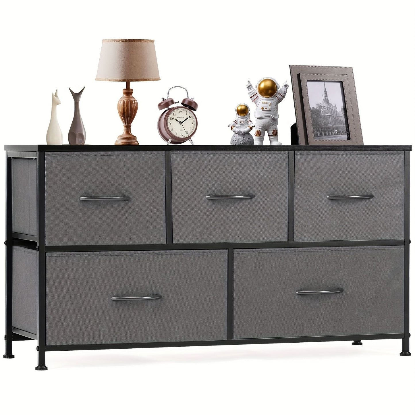 Dresser for Bedroom Storage Drawers Fabric Storage Tower with 5 Drawers, Chest of Drawers with Fabric Bins - Renee Lane Company