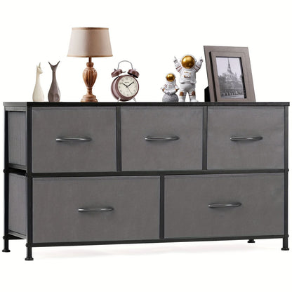 Dresser for Bedroom Storage Drawers Fabric Storage Tower with 5 Drawers, Chest of Drawers with Fabric Bins - Renee Lane Company