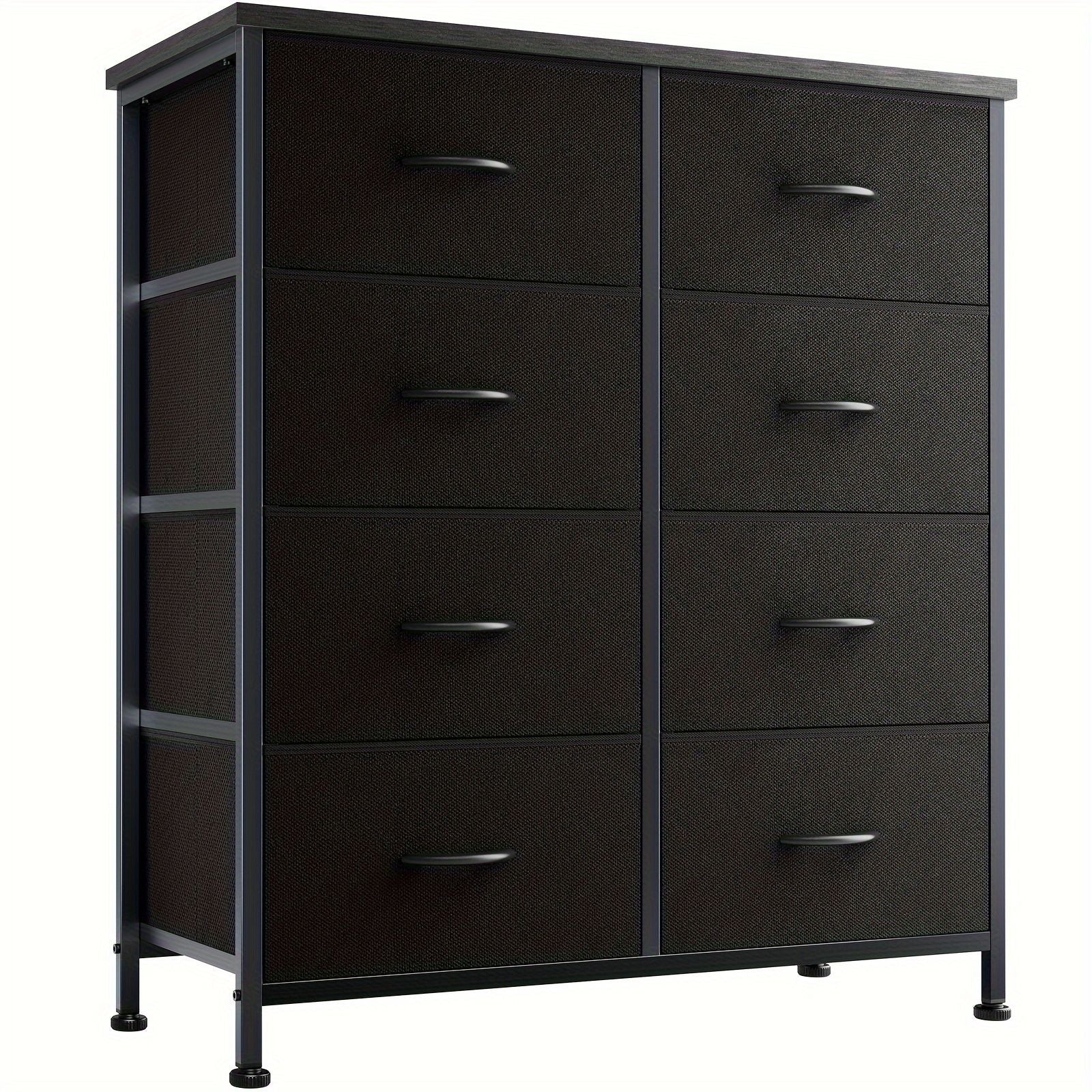 Dresser for Bedroom with 8 Drawers Tall Dresser & Chest of Drawers Fabric Dresser with Wood Top and Sturdy Steel Frame - Renee Lane Company