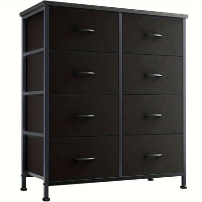 Dresser for Bedroom with 8 Drawers Tall Dresser & Chest of Drawers Fabric Dresser with Wood Top and Sturdy Steel Frame - Renee Lane Company