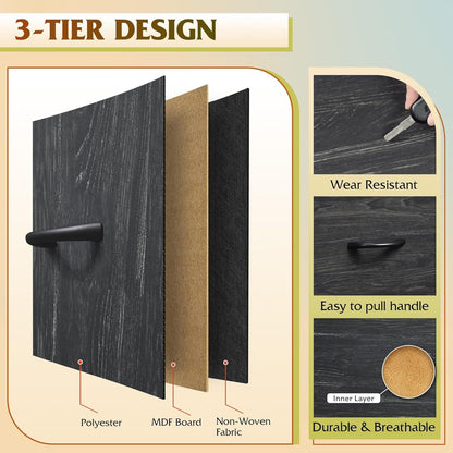 Dresser for Bedroom with 8 Drawers, Wide Fabric Dresser for Storage and Organization, Chest of Drawers, Dressers for Living Room, Closet, Hallway, Dark Grey - Renee Lane Company
