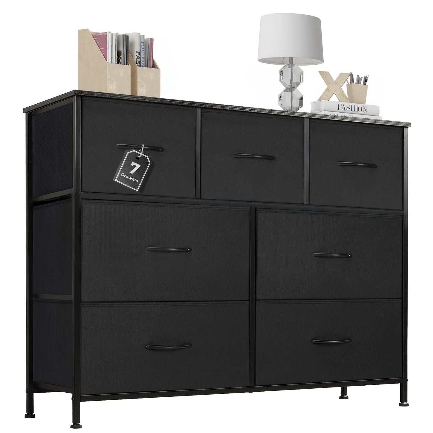 Dresser for bedroom 7 storage Spaces, assembled wardrobe lockers, bedroom furniture lockers - Renee Lane Company