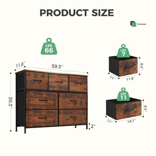 Dresser for bedroom 7 storage Spaces, assembled wardrobe lockers, bedroom furniture lockers - Renee Lane Company