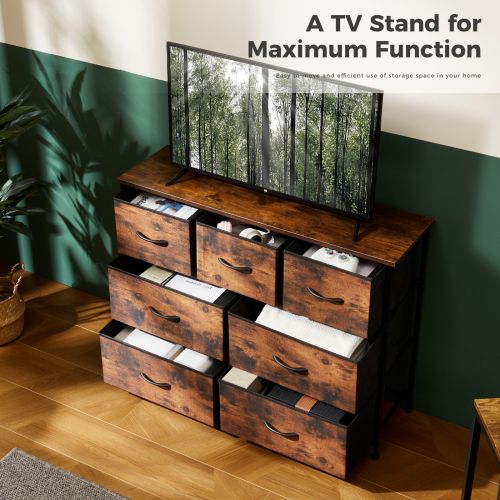 Dresser for bedroom 7 storage Spaces, assembled wardrobe lockers, bedroom furniture lockers - Renee Lane Company