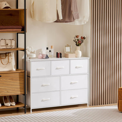 Dresser for bedroom 7 storage Spaces, assembled wardrobe lockers, bedroom furniture lockers - Renee Lane Company