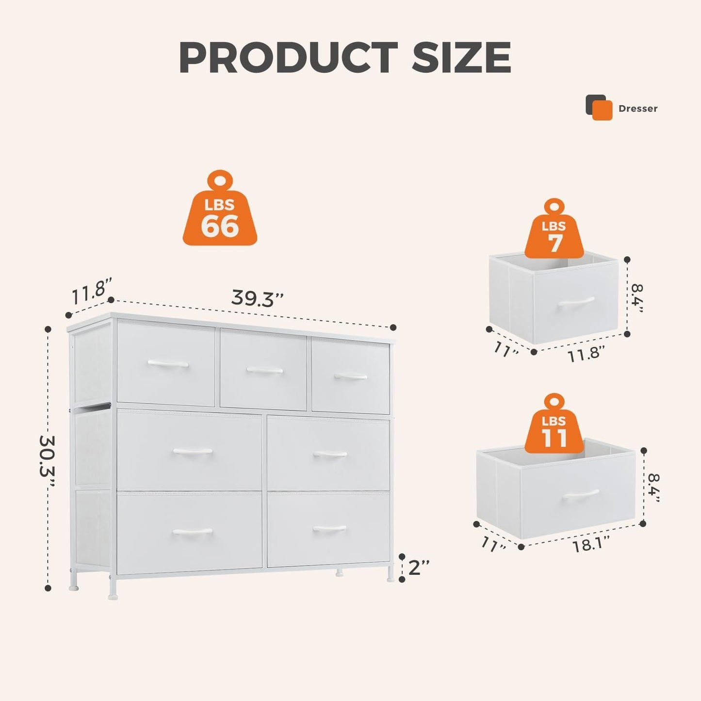 Dresser for bedroom 7 storage Spaces, assembled wardrobe lockers, bedroom furniture lockers - Renee Lane Company