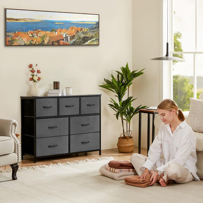 Dresser for bedroom 7 storage Spaces, assembled wardrobe lockers, bedroom furniture lockers - Renee Lane Company