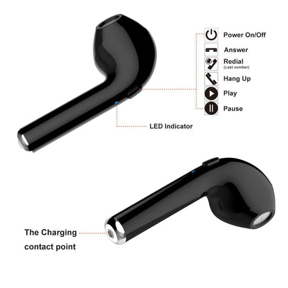 Dual Chamber Wireless Bluetooth Earphones With Charging Box - Renee Lane Company
