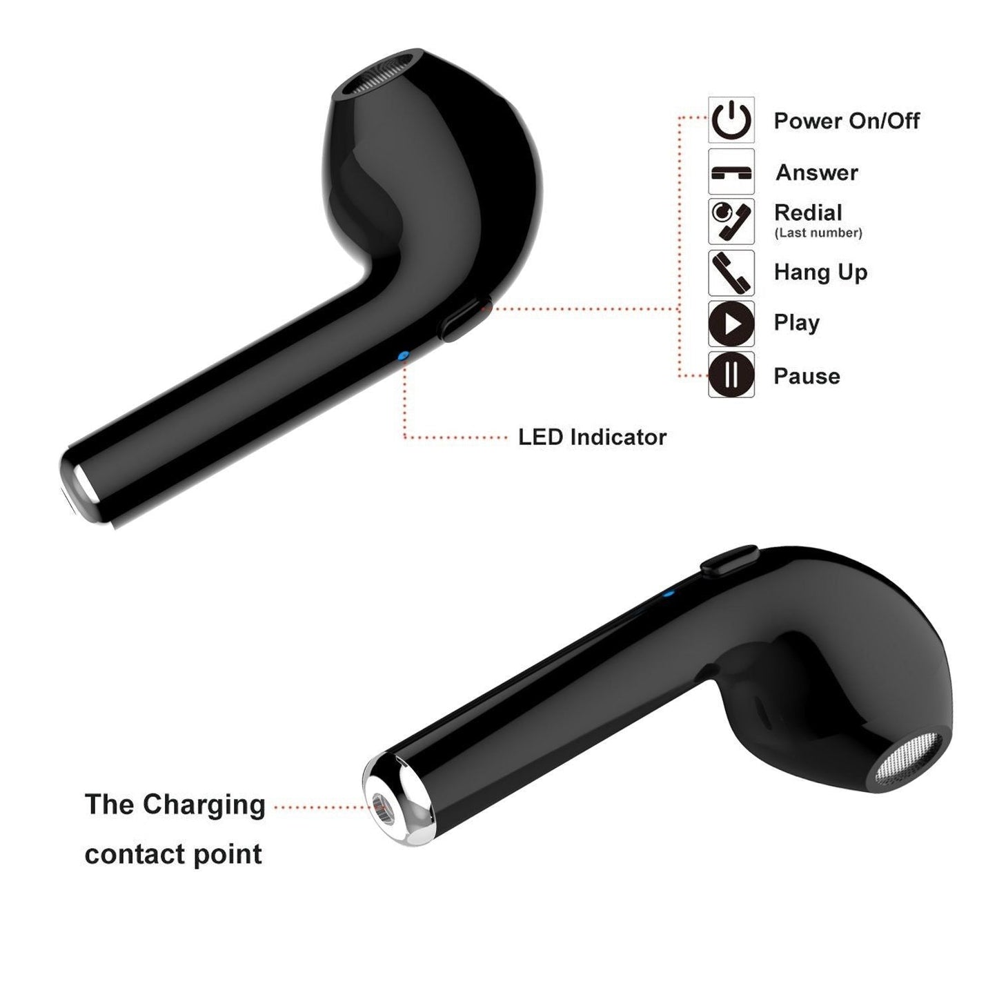 Dual Chamber Wireless Bluetooth Earphones With Charging Box - Renee Lane Company