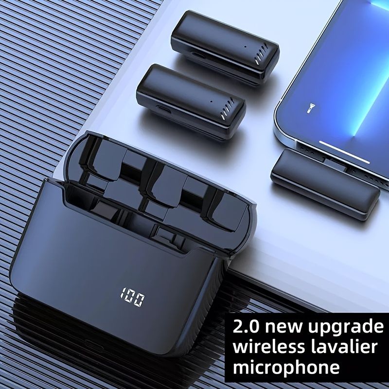 Dual Wireless Lavalier Microphone For IPhone IPad; Wireless Clip On Mic Professional Plug-Play Wireless Lapel Microphones For Recording; Live Stream - Renee Lane Company