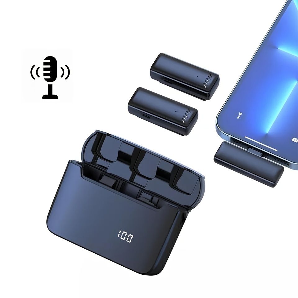 Dual Wireless Lavalier Microphone For IPhone IPad; Wireless Clip On Mic Professional Plug-Play Wireless Lapel Microphones For Recording; Live Stream - Renee Lane Company