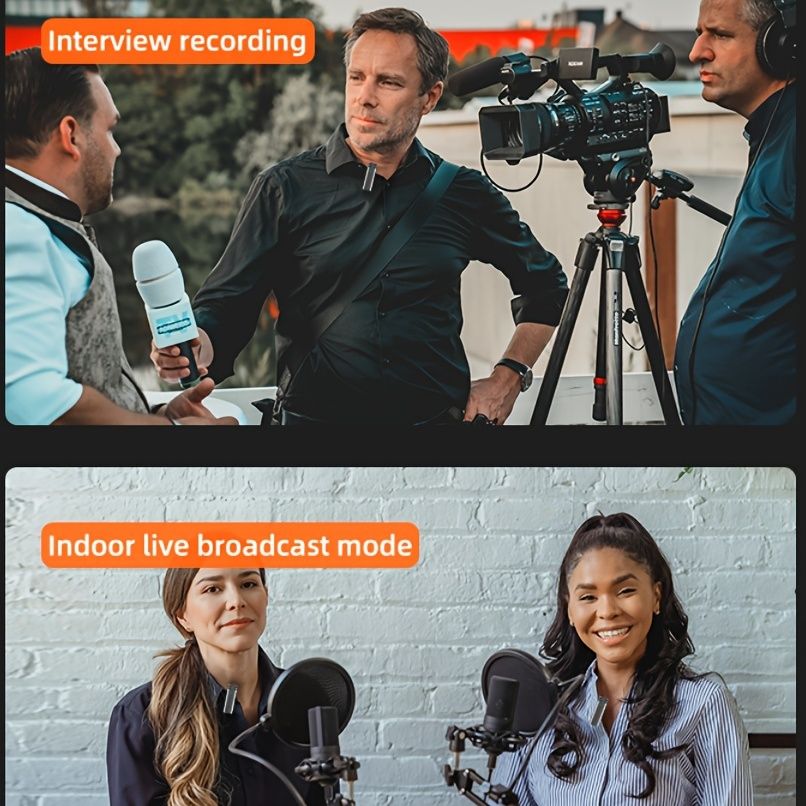 Dual Wireless Lavalier Microphone For IPhone IPad; Wireless Clip On Mic Professional Plug-Play Wireless Lapel Microphones For Recording; Live Stream - Renee Lane Company