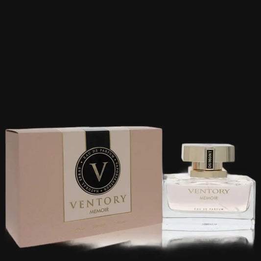Dumont Ventory Memoir women’s perfume bottle with box, gold and glass design