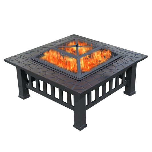 Durable Outdoor Fire Pit Table for Wood Burning with Accessories - Renee Lane Company