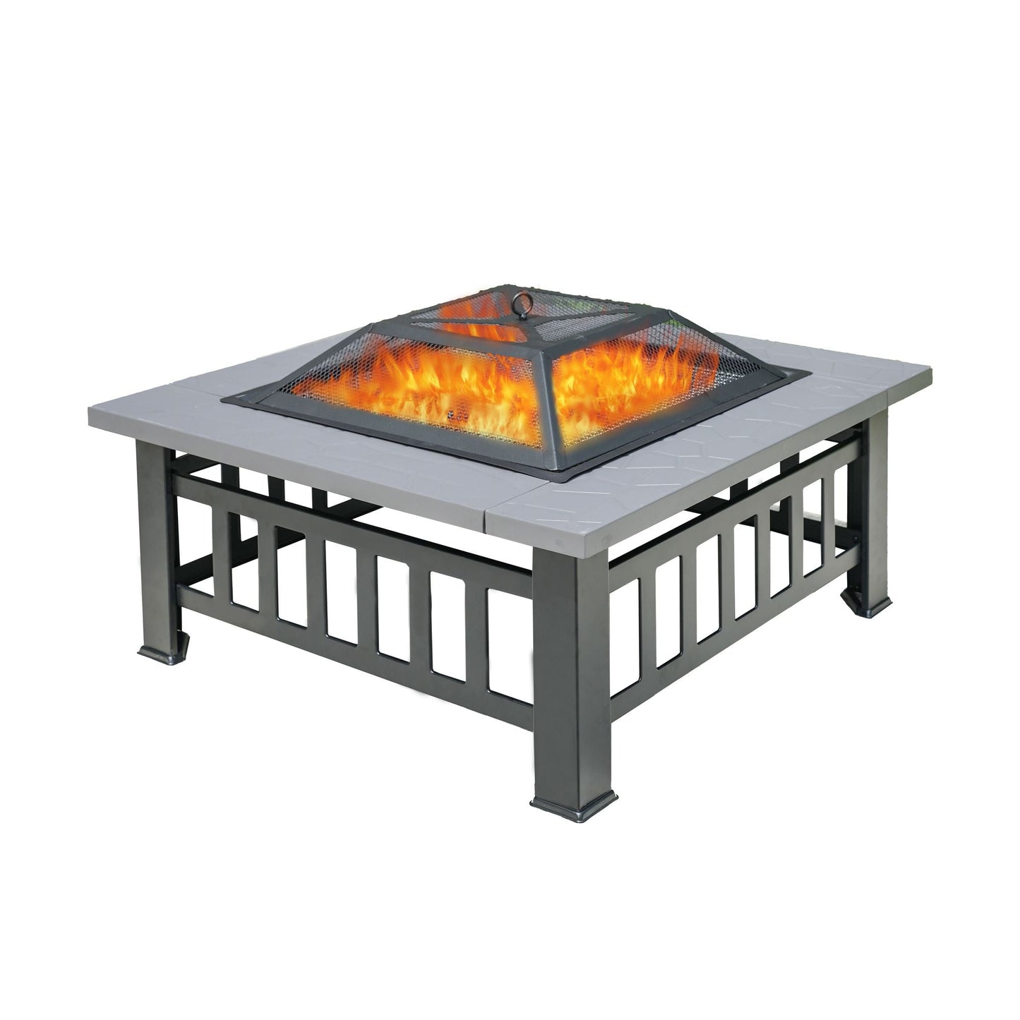 Durable Outdoor Fire Pit Table for Wood Burning with Accessories - Renee Lane Company