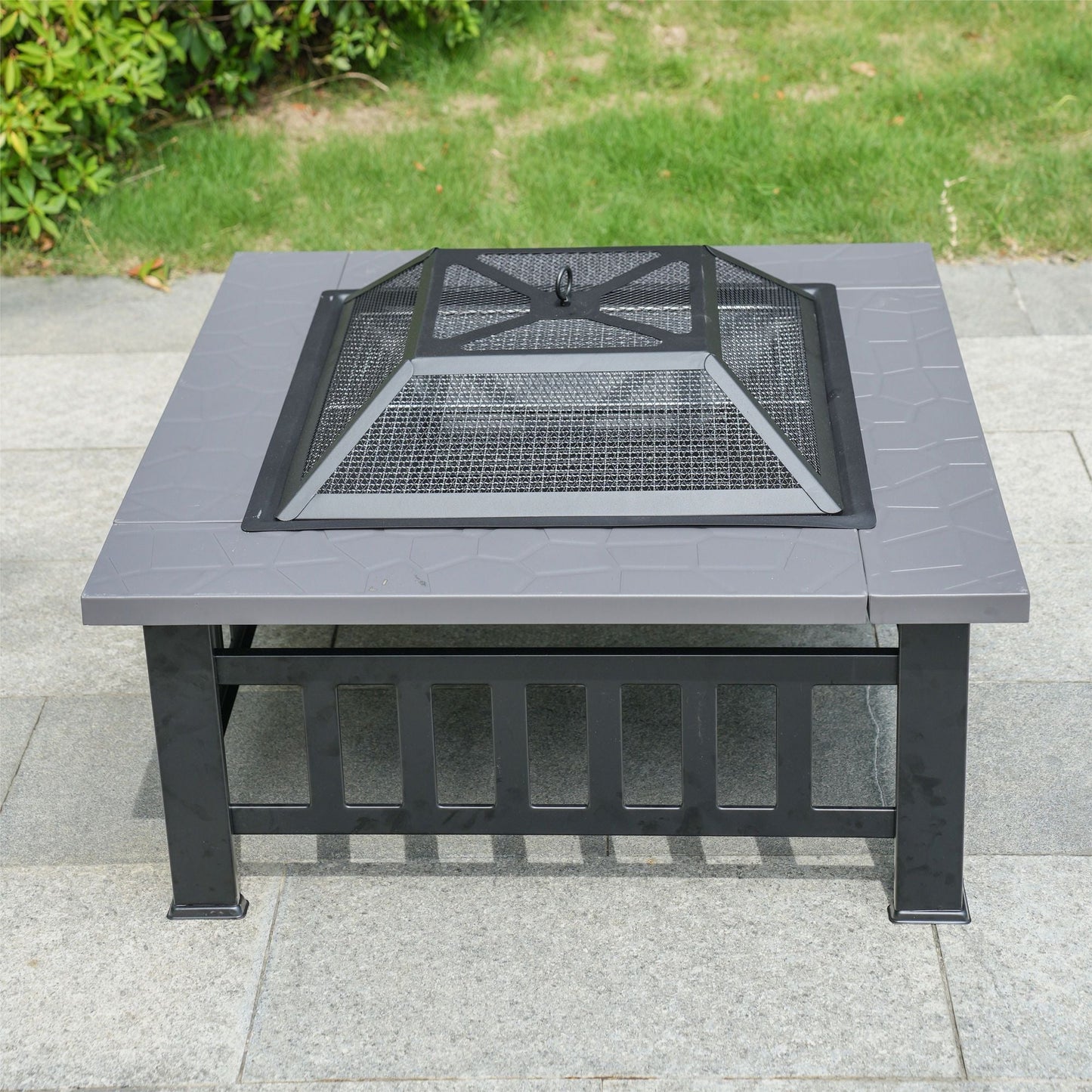 Durable Outdoor Fire Pit Table for Wood Burning with Accessories - Renee Lane Company