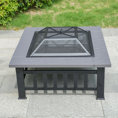 Durable Outdoor Fire Pit Table for Wood Burning with Accessories - Renee Lane Company
