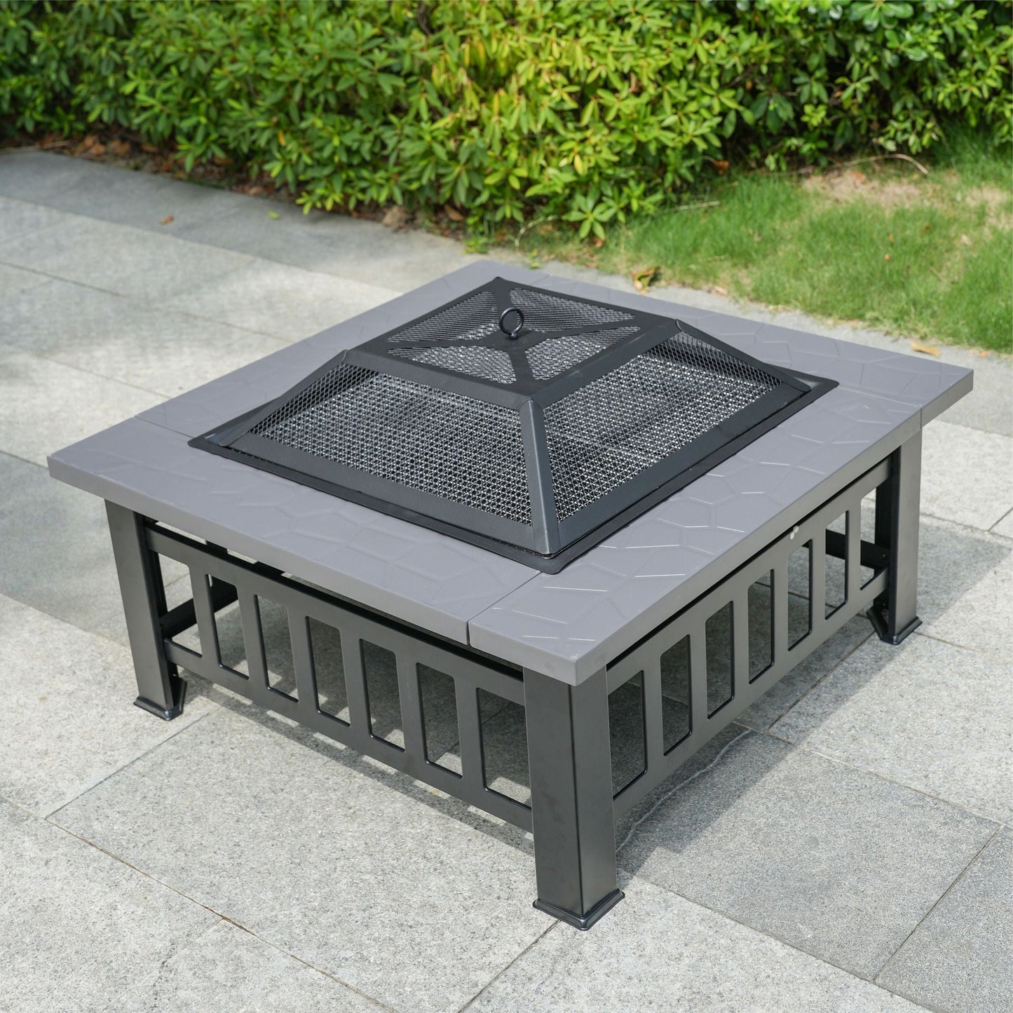 Durable Outdoor Fire Pit Table for Wood Burning with Accessories - Renee Lane Company