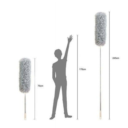Dusters for cleaning duster with extension pole Bendable Head Long Handle Dusters for Cleaning Ceiling Fan, High Ceiling, Blinds, Furniture,Cars Gray - Renee Lane Company