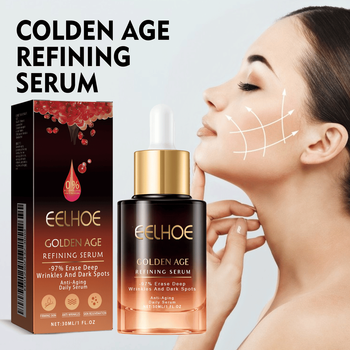 EELHOE Golden Age Essence Lightening Fine Lines, Firming Skin, Hydrating And Moisturizing Face Essence - Renee Lane Company