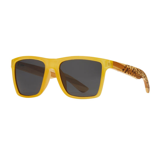 EVEREST polarized sunglasses with yellow square frames and dark tinted lenses