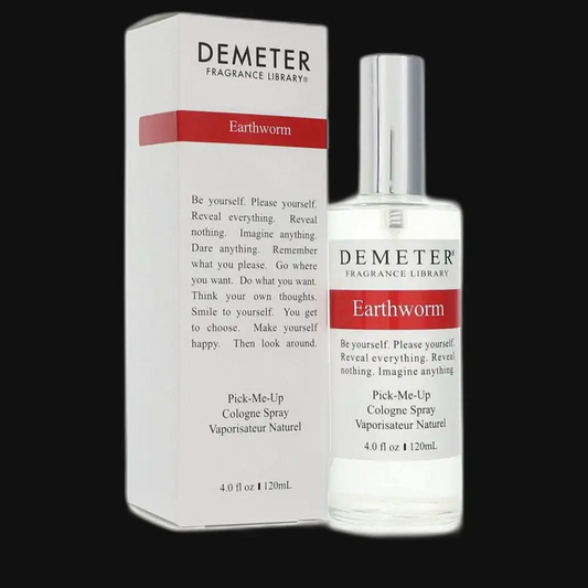Earthworm by Demeter unisex cologne spray: clear bottle, silver cap, boxed set