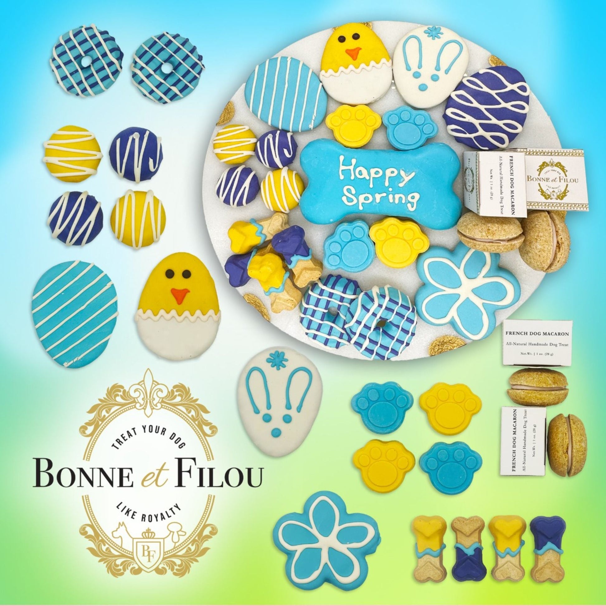 Easter-Spring Themed Dog Treats Gift Box - Renee Lane Company
