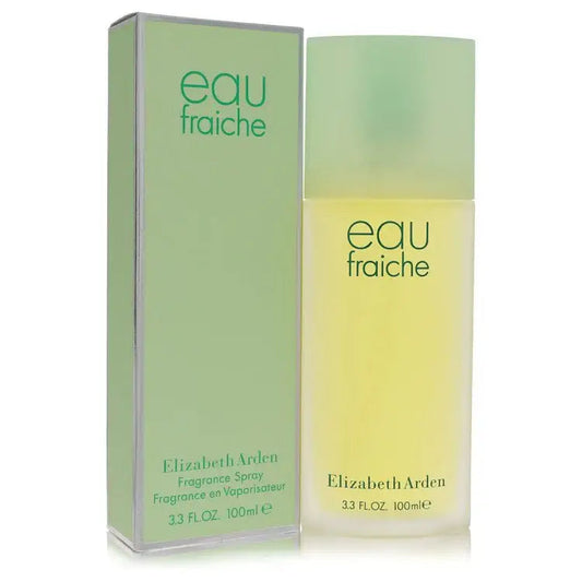 Women’s Eau Fraiche fragrance spray, green carton and yellow bottle, 3.3 fl oz.