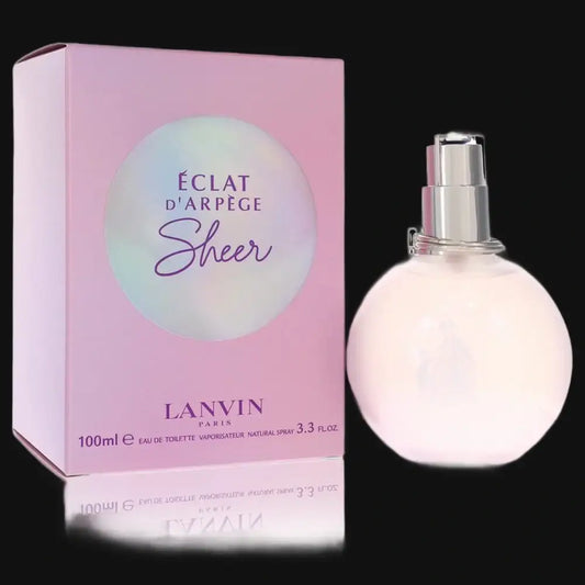 Eau de parfum bottle with pink box, silver spray cap