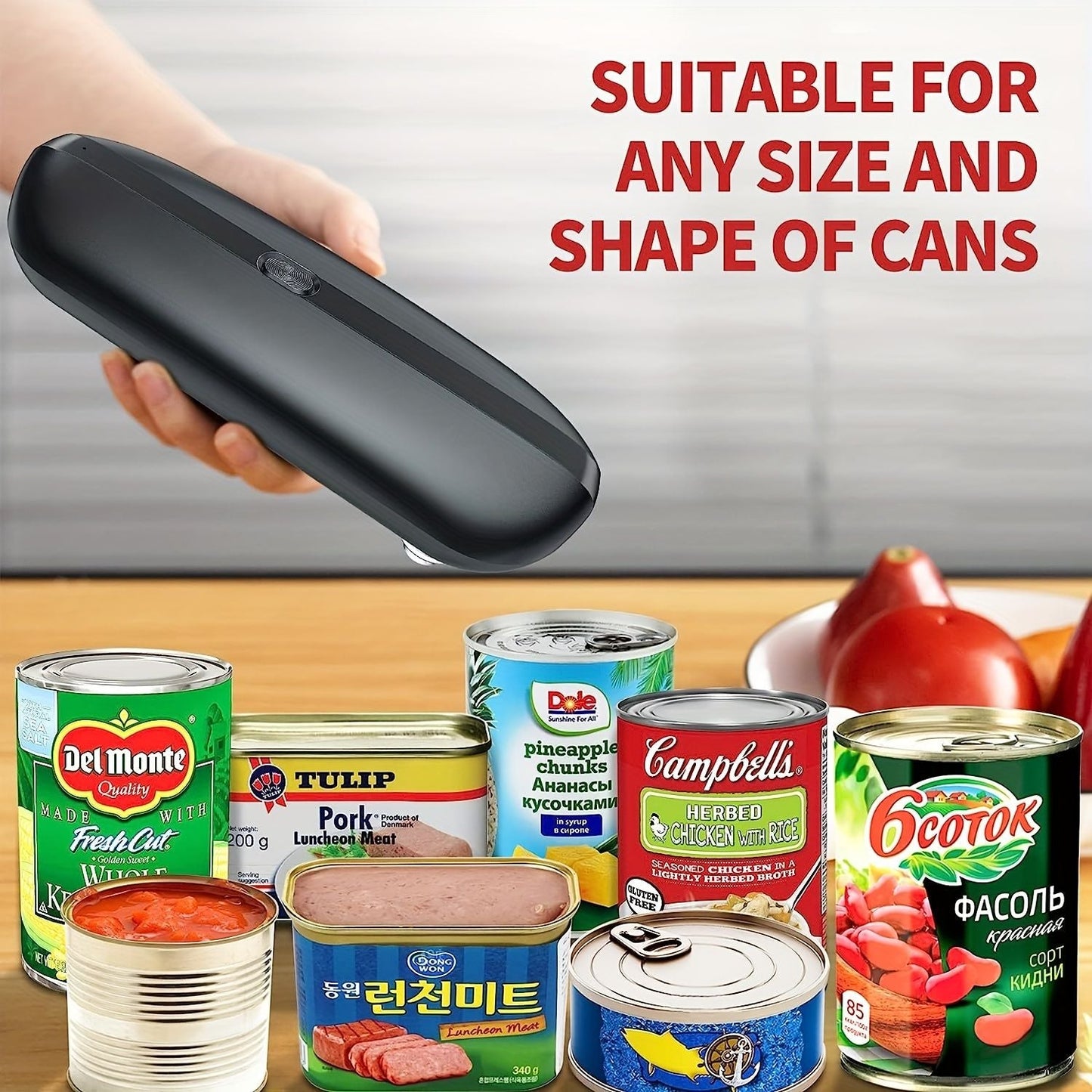 Electric Can Opener, Labor-Saving Kitchen Tool Creative Canning Knife Automatic Cap Screwer Bottle Opener Multifunctional Cap Opener - Renee Lane Company