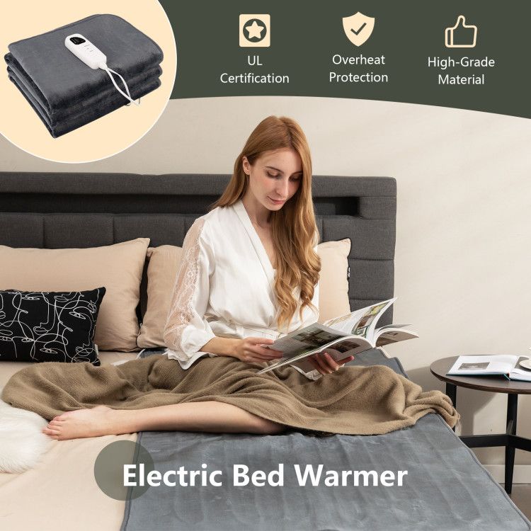 Electric Heated Mattress Pad with 5 Heating Levels and Overheat Protection - Renee Lane Company