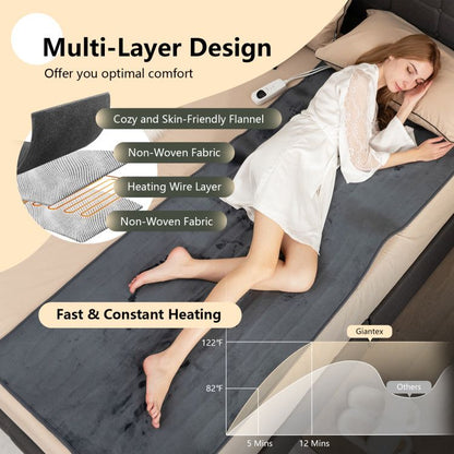 Electric Heated Mattress Pad with 5 Heating Levels and Overheat Protection - Renee Lane Company
