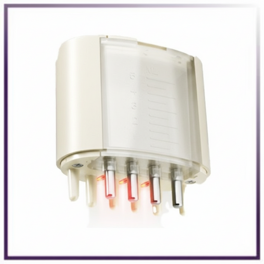Electric oil applicator and scalp massager with clear reservoir and nozzle tips
