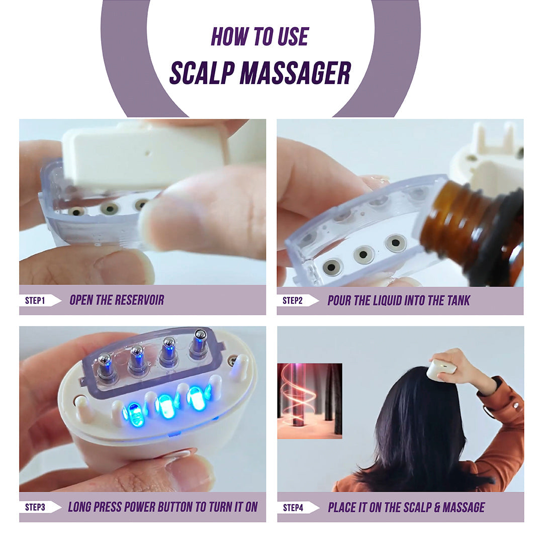 Electric Oil Applicator and Vibration Scalp Massager 2 in 1. - Renee Lane Company