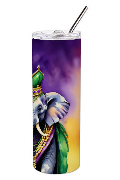 Elephant King of Mardi Gras Stainless Steel Skinny Tumbler Vacuum Double Walled Reusable Insulated Tumbler Travel Cup for Coffee Cocktails Gift with Lid, 20 oz - Renee Lane Company