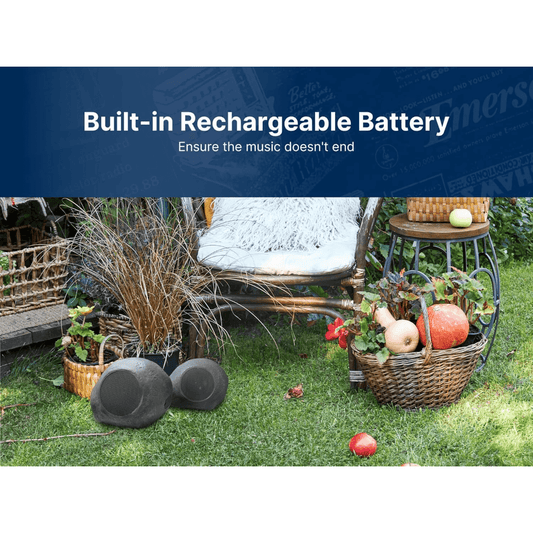 Emerson 1-Pair Mini Pebbles Duo Bluetooth Speakers with TWS - Renee Lane Company