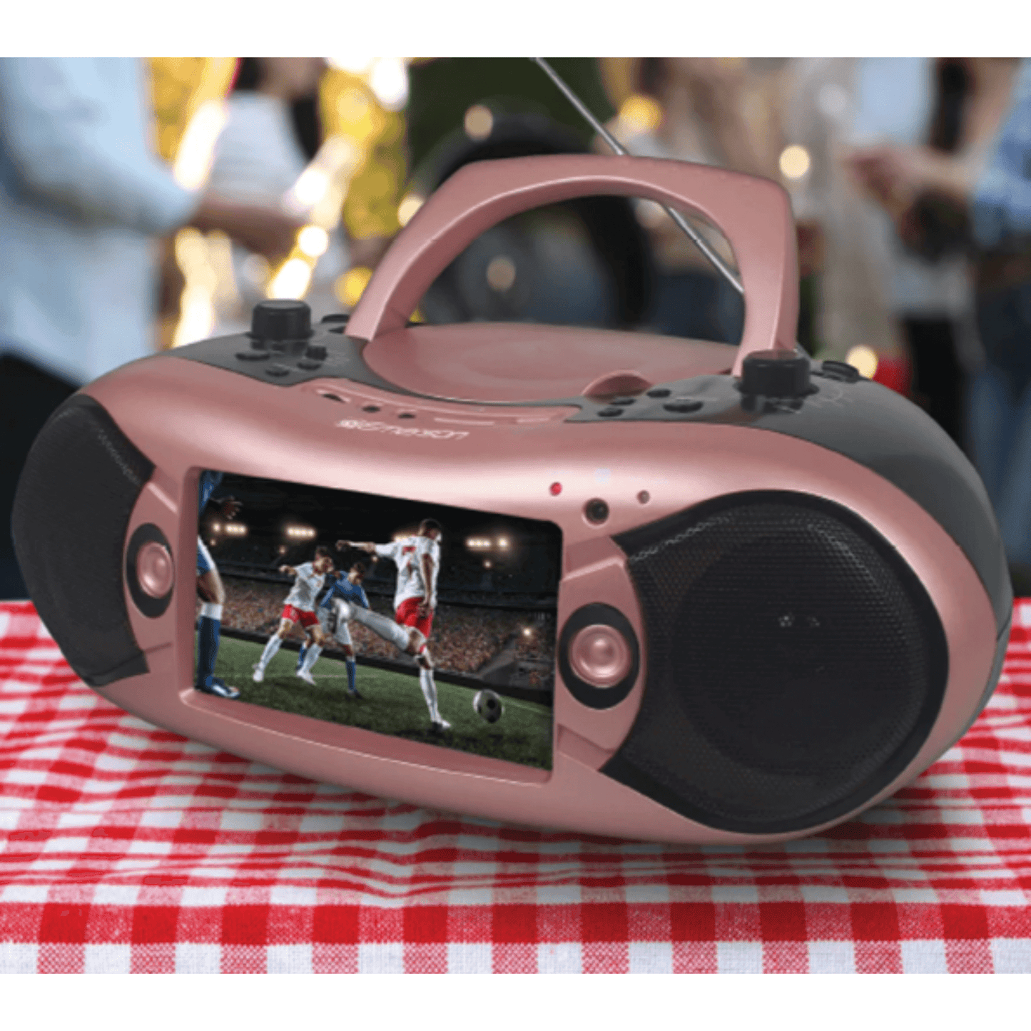 Emerson 7" Bluetooth DVD Boombox with AMFM Radio & Stereo Speakers - Renee Lane Company