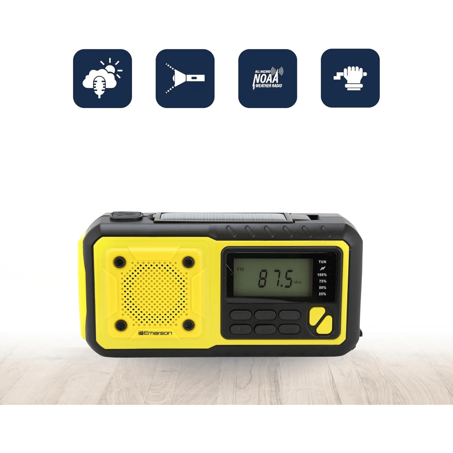 Emerson Emergency AM / FM Radio with Weather Band / Flashlight / Power Bank - Renee Lane Company
