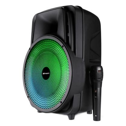 Emerson Portable 8" Bluetooth Party Speaker with Disco Light and Stand - Renee Lane Company