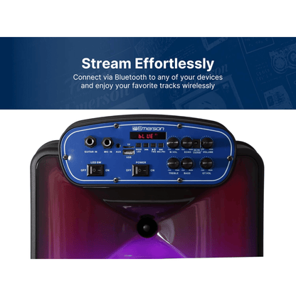 Emerson Portable Bluetooth 12" Party Speaker with Flame Lighting - Renee Lane Company