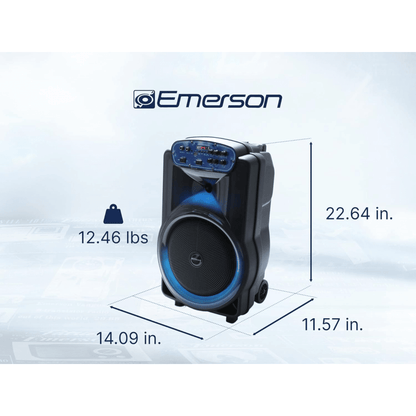 Emerson Portable Bluetooth 12" Party Speaker with Flame Lighting - Renee Lane Company
