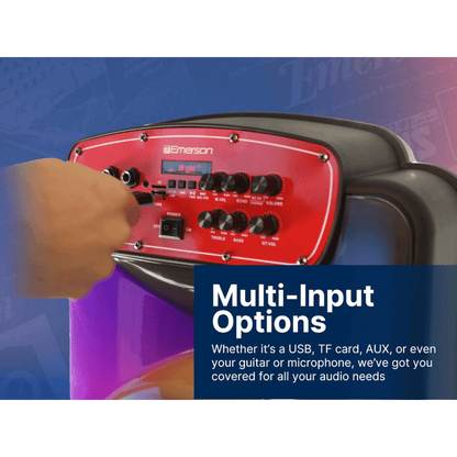 Emerson Portable Bluetooth 15" Party Speaker with Flame Lighting - Renee Lane Company