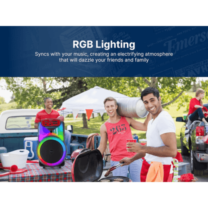 Emerson Portable Bluetooth 15" Party Speaker with Flame Lighting - Renee Lane Company
