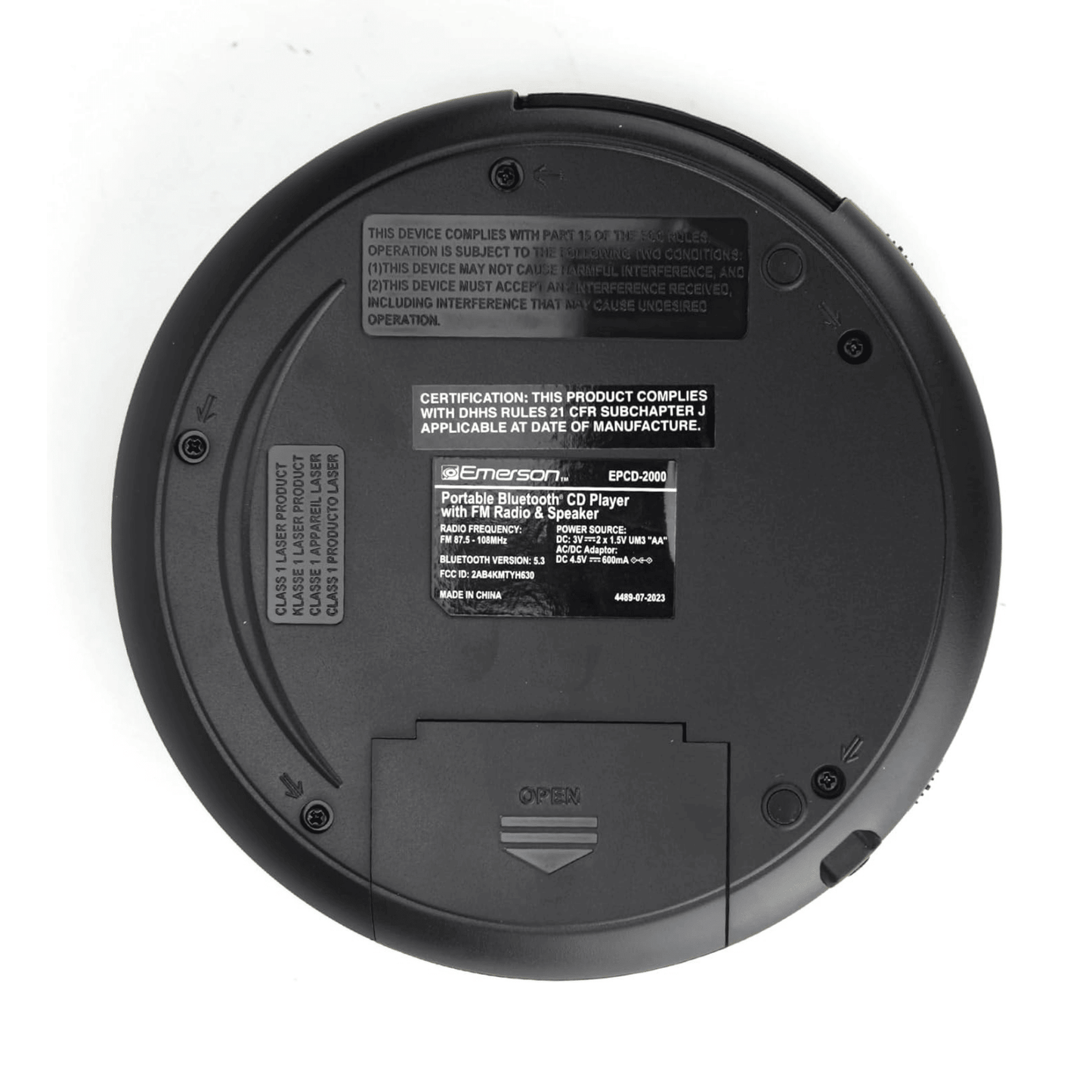 Emerson Portable Bluetooth CD Player with FM Radio and Speaker - Renee Lane Company