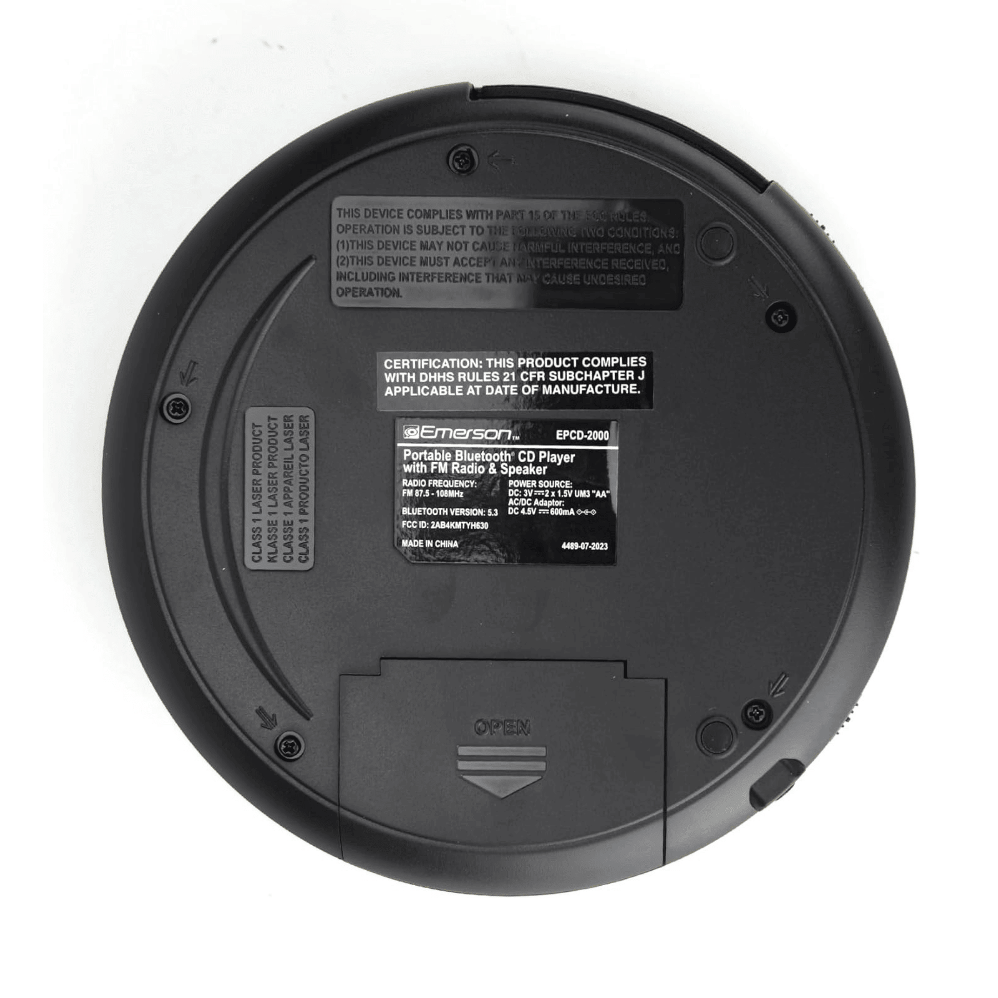Emerson Portable Bluetooth CD Player with FM Radio and Speaker - Renee Lane Company