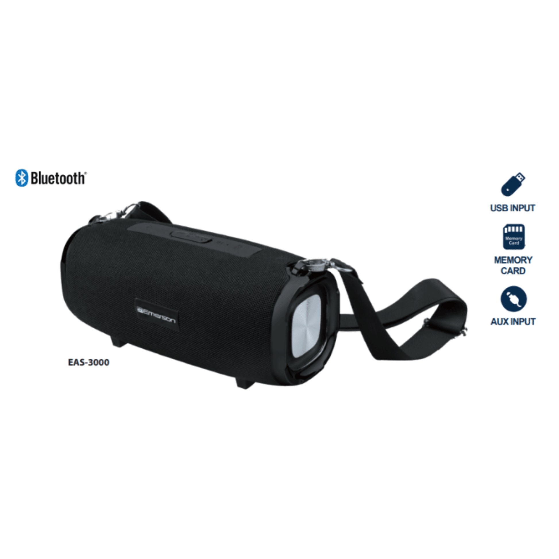 Emerson Portable Bluetooth Speaker with Carrying Strap - Renee Lane Company