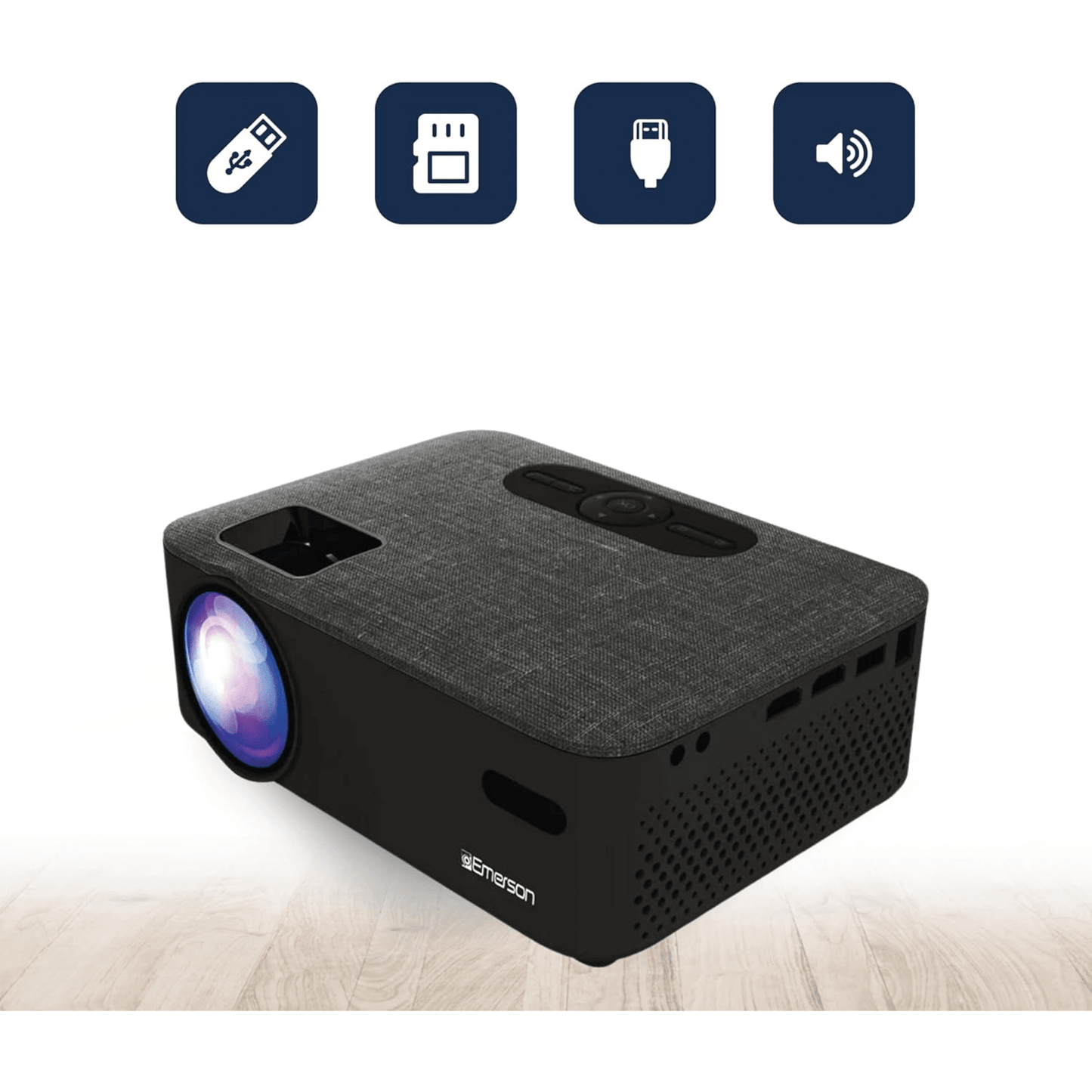 Emerson Portable Projector with Portable Screen and Carry Case - Renee Lane Company