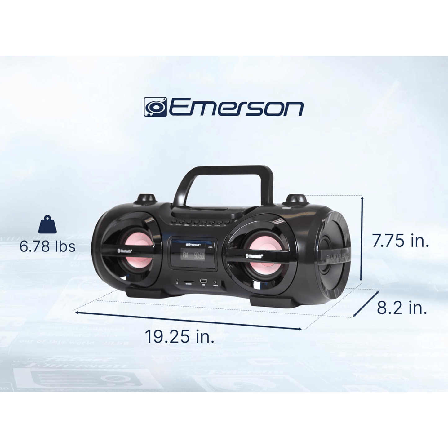 Emerson Retro Portable CD Boombox - Renee Lane Company